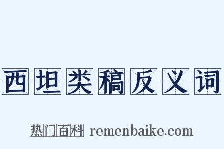 西坦类稿反义词是什么意思的图片